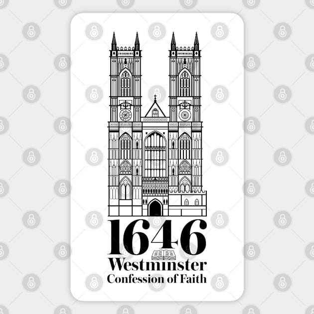 Reformed christian art. 1646 The Westminster Confession of Faith. Magnet by Reformer